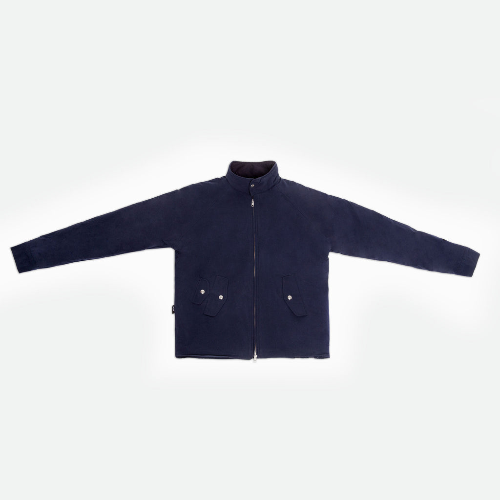 Nylon Harrington Jacket (in Dark Navy) - Wander Dossier