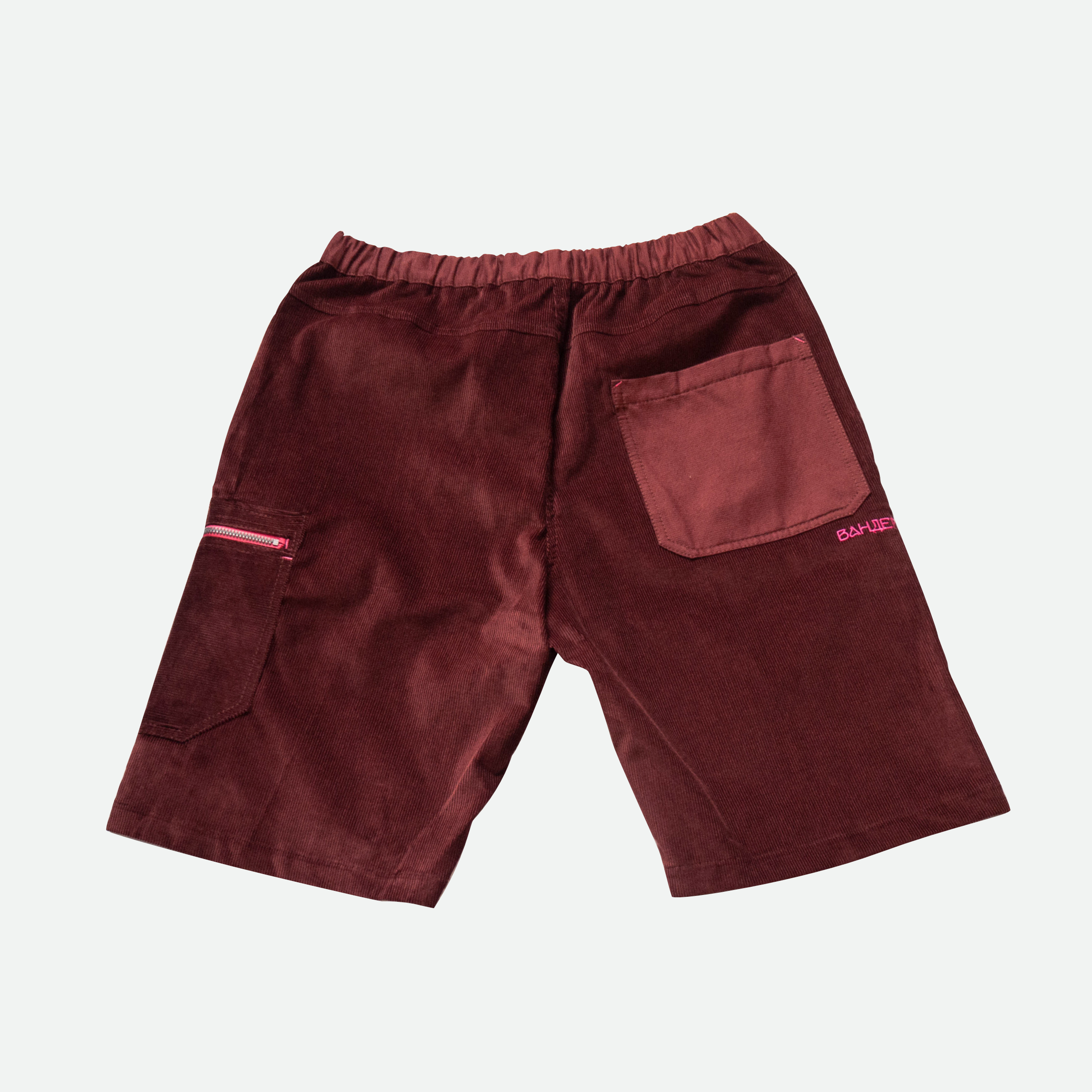 Zip Pocket Shorts (in Berry)