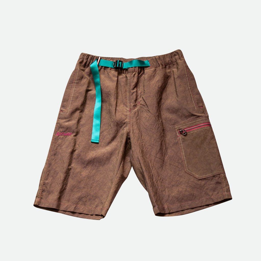 Linen-Silk Zip Pocket Shorts