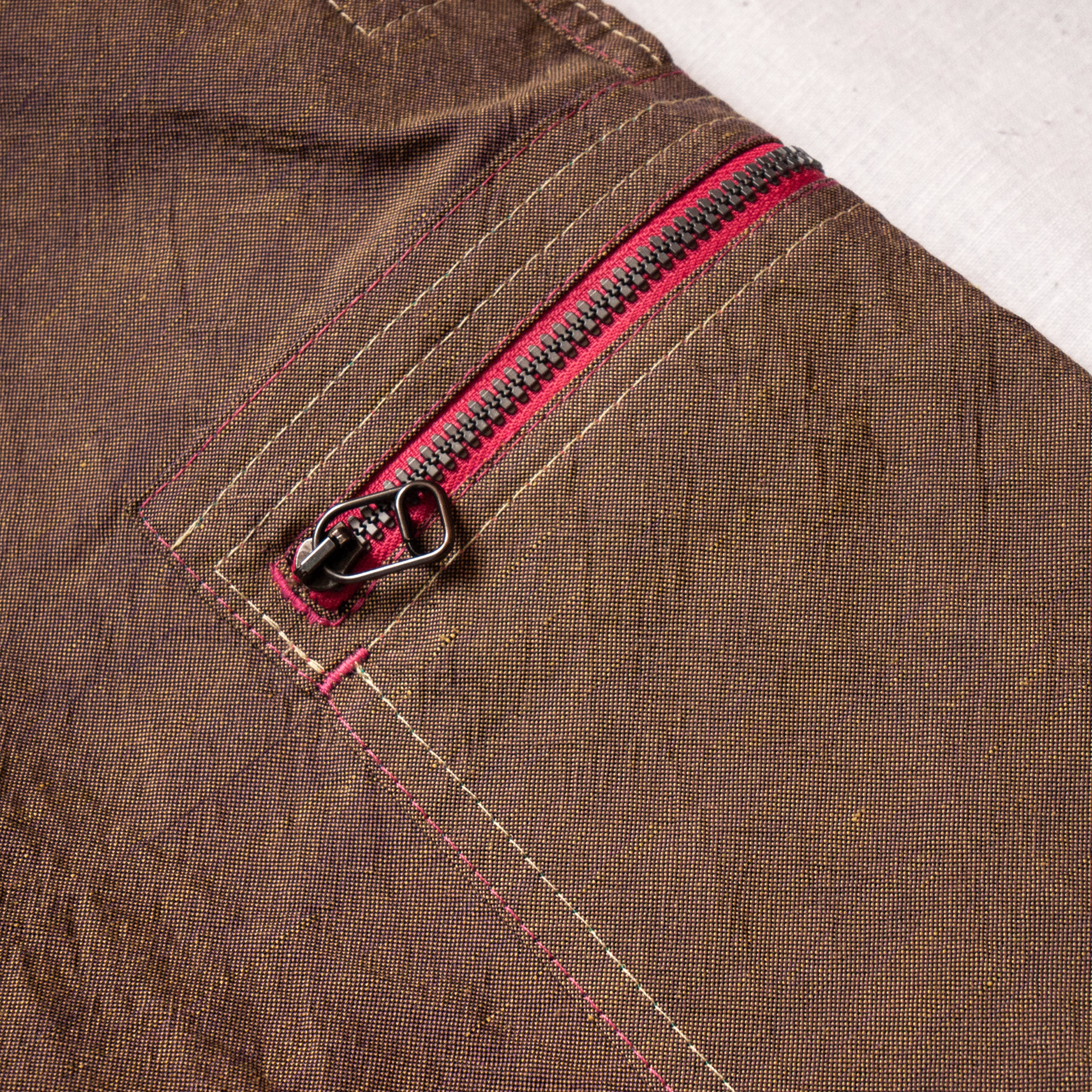Linen-Silk Zip Pocket Shorts